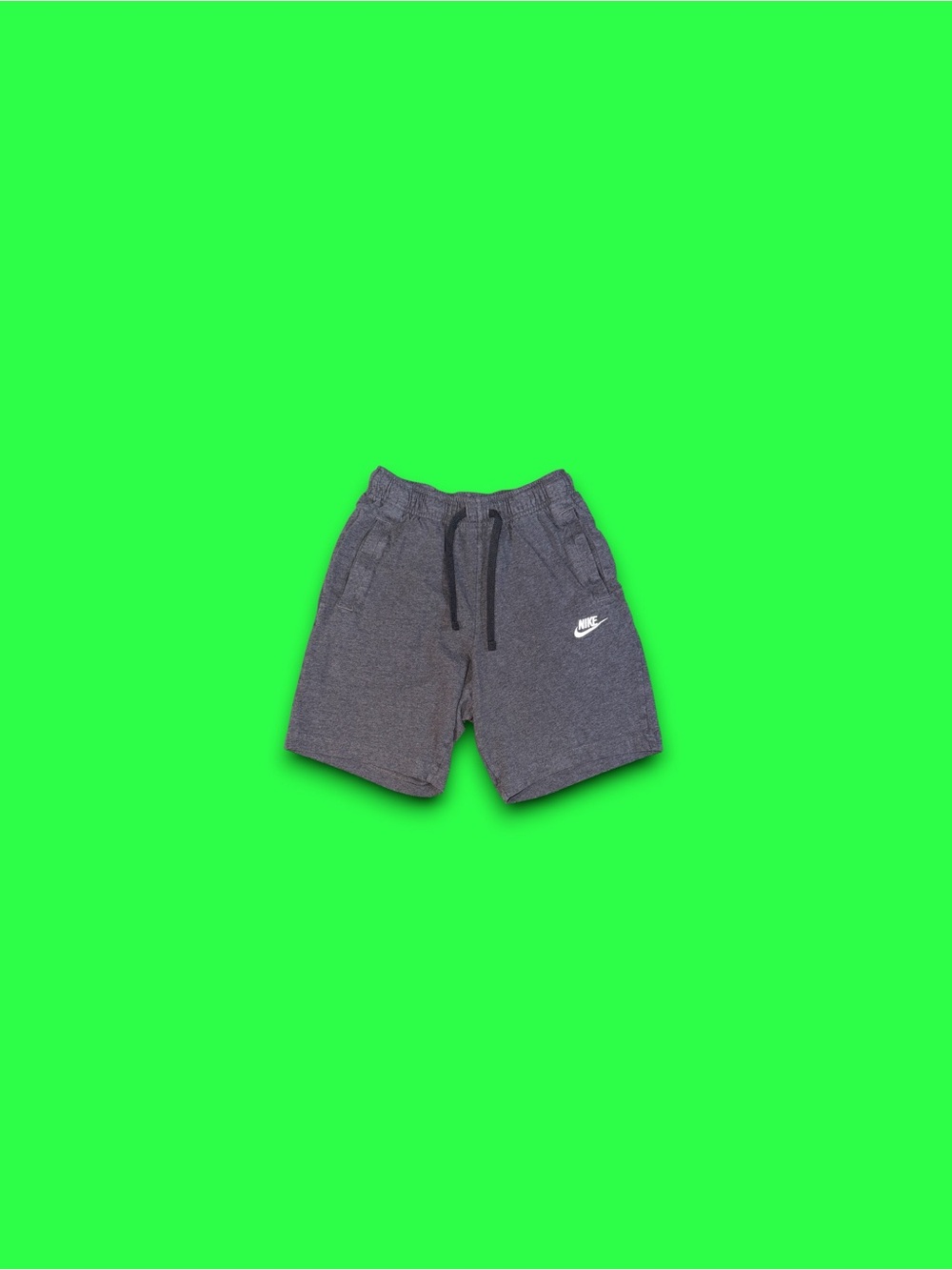 Nike Men Shorts XS Gray Swoosh Embroidery Activewear Shorts Sweat Logo 8"